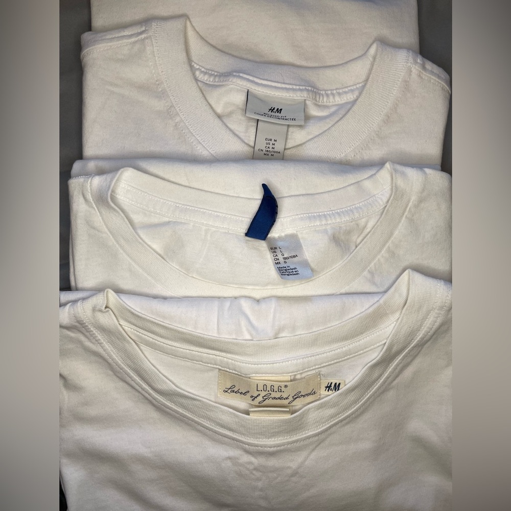 H&M T-shirts for men.